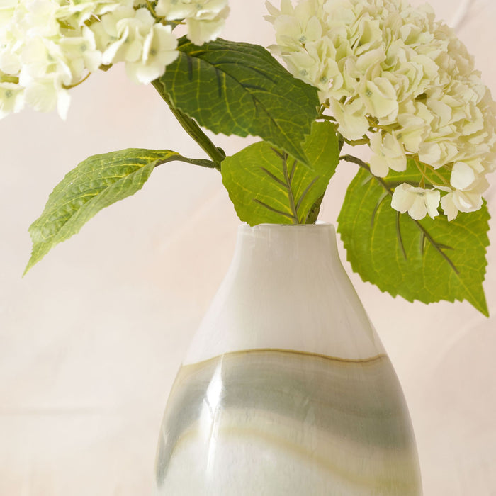 Celeste Sage Ombre Glass Vase