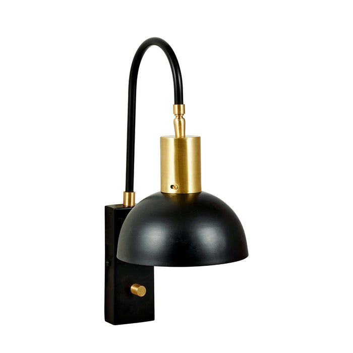 Ruma Matt Black Domed Task Wall Light | Lighting | Rūma