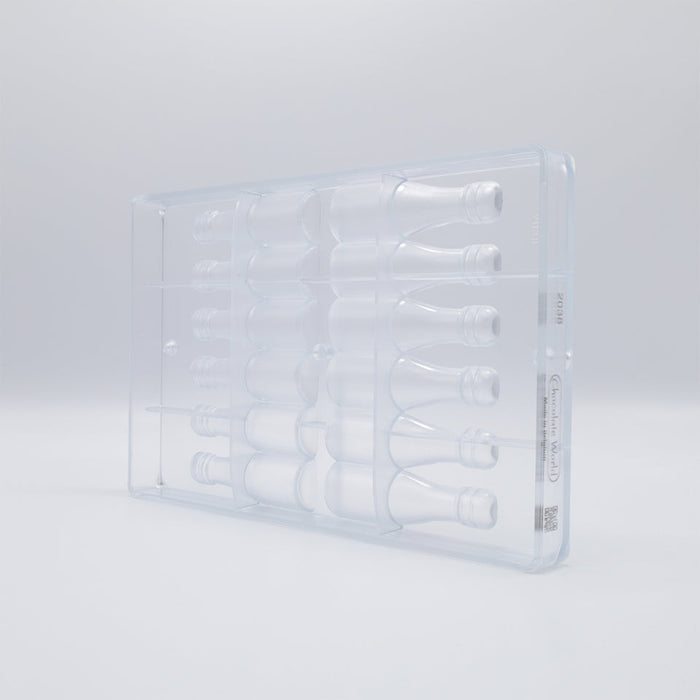 Chocolate World Bottle 30g Polycarbonate Chocolate Mold – Recto/Verso Double Mold, 5 Complete 3D Bottles