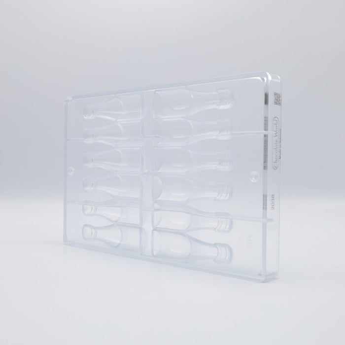 Chocolate World Bottle 30g Polycarbonate Chocolate Mold – Recto/Verso Double Mold, 5 Complete 3D Bottles