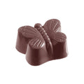 Chocolate World Butterfly (Small) polycarbonate chocolate mold 1527CW with 21 cavities, professional Belgian confectionery mold for bonbons and pralines, clear polycarbonate butterfly (small) chocolate mould 1527CW