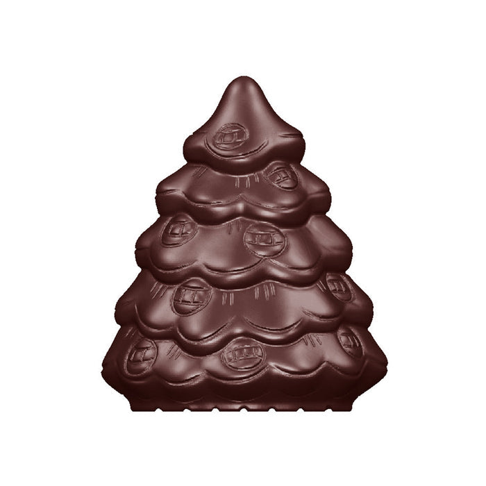 Chocolate World Christmas Tree (Praline) polycarbonate chocolate mold 1635CW with 21 cavities, professional Belgian confectionery mold for bonbons and pralines, clear polycarbonate christmas tree (praline) chocolate mould 1635CW