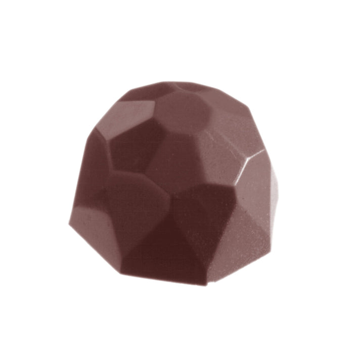 Chocolate World Diamond polycarbonate chocolate mold 2184CW with 21 cavities, professional Belgian confectionery mold for bonbons and pralines, clear polycarbonate diamond chocolate mould 2184CW
