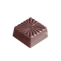 Chocolate World French Carré polycarbonate chocolate mold 2285CW with 24 cavities, professional Belgian confectionery mold for bonbons and pralines, clear polycarbonate french carré chocolate mould 2285CW