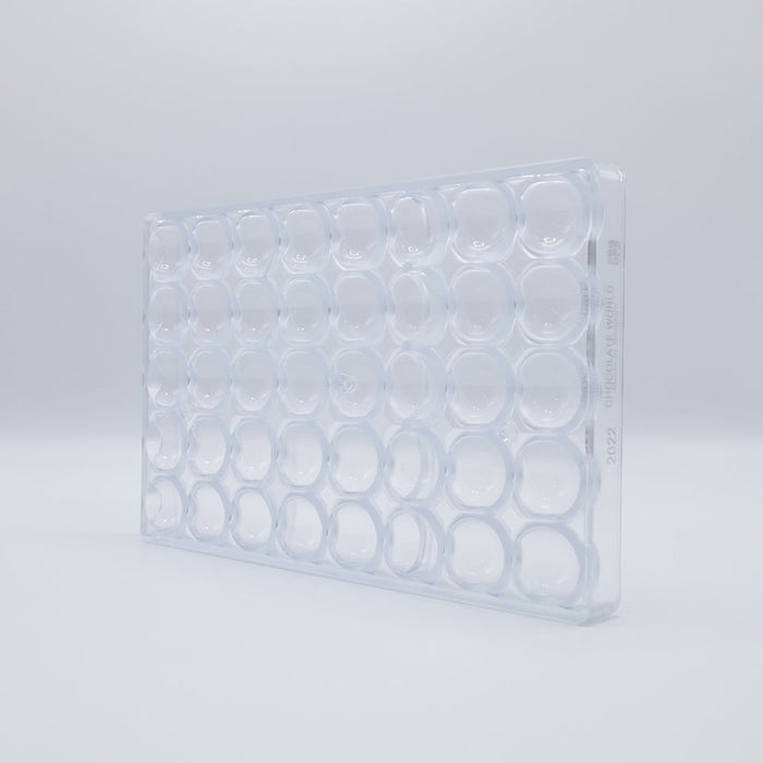 Chocolate World Half Sphere Ø30mm Polycarbonate Chocolate Mold – 1.18 in diameter x 0.59 in, 40 Cavities