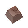 Chocolate World Modern Square polycarbonate chocolate mold 1557CW with 24 cavities, professional Belgian confectionery mold for bonbons and pralines, clear polycarbonate modern square chocolate mould 1557CW