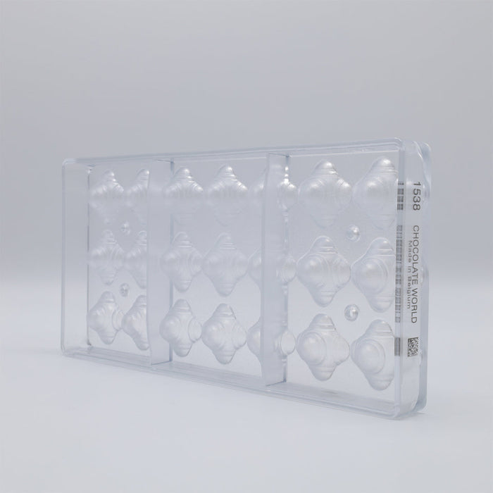 Chocolate World New Atomium Polycarbonate Chocolate Mold – ~1.97 x 1.97 x 1.97 in, 6 Cavities
