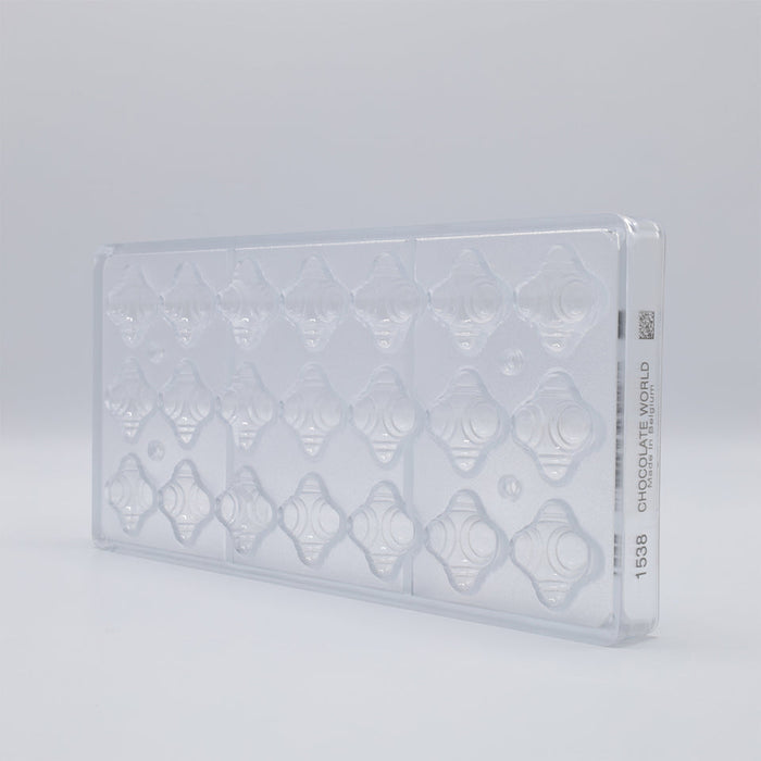 Chocolate World New Atomium Polycarbonate Chocolate Mold – ~1.97 x 1.97 x 1.97 in, 6 Cavities