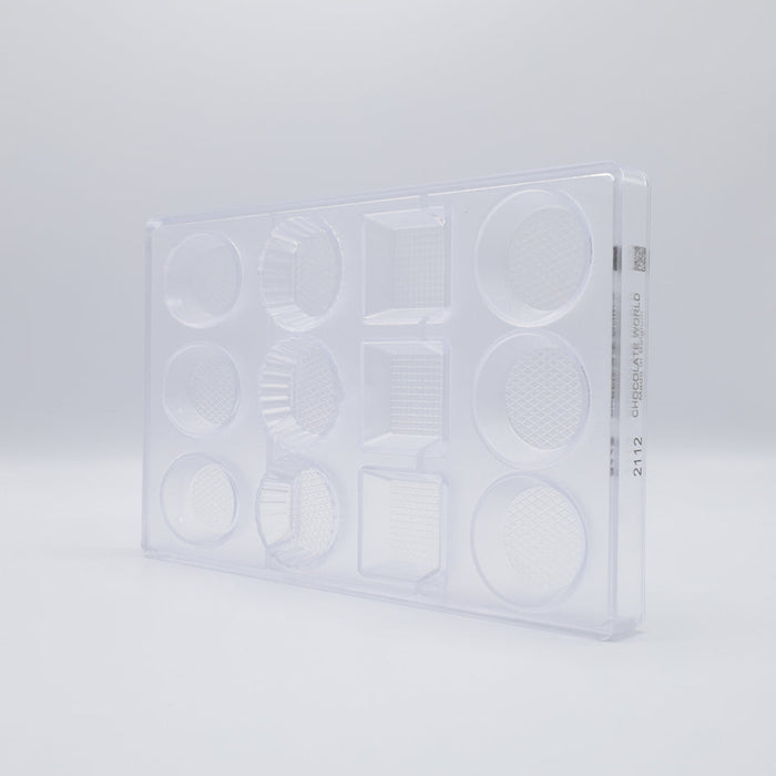 Chocolate World Petit Four Cup (4 Figures) Polycarbonate Chocolate Mold – 1.26 x 0.87 x 0.53 in, 24 Cavities