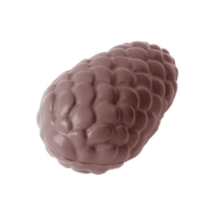 Chocolate World Pine Cone polycarbonate chocolate mold 1536CW with 21 cavities, professional Belgian confectionery mold for bonbons and pralines, clear polycarbonate pine cone chocolate mould 1536CW
