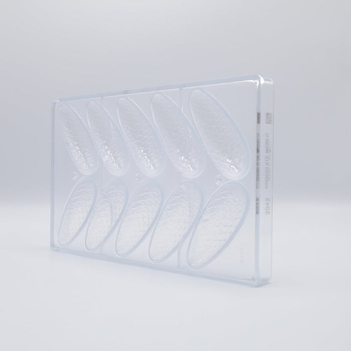 Chocolate World Pine Cone Polycarbonate Chocolate Mold – ~1.38 x 0.98 x 0.79 in, 21 Cavities