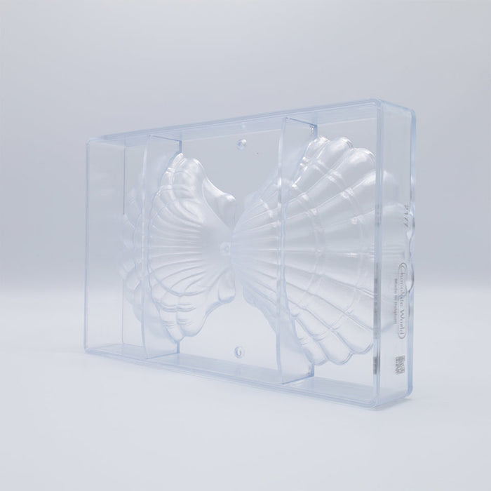 Chocolate World Scallop Polycarbonate Chocolate Mold – ~1.97 x 1.77 x 0.59 in, 12 Cavities