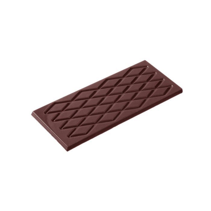 Chocolate World Tablet 24g polycarbonate chocolate mold 2091CW with 4 cavities (1x4 layout), professional Belgian mini tablet chocolate mold, clear polycarbonate 24g tablet mould 2091CW