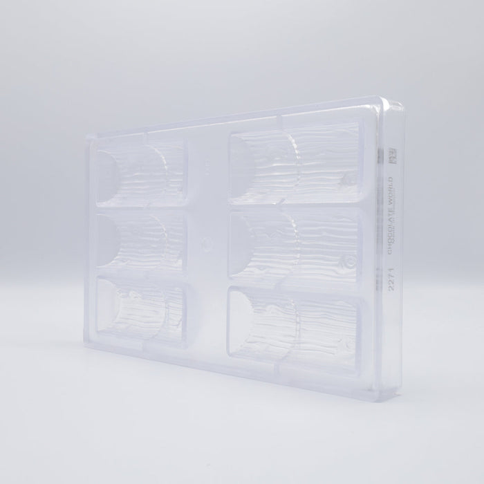 Chocolate World Trunk Polycarbonate Chocolate Mold – ~2.36 x 1.57 x 1.18 in, 6 Cavities