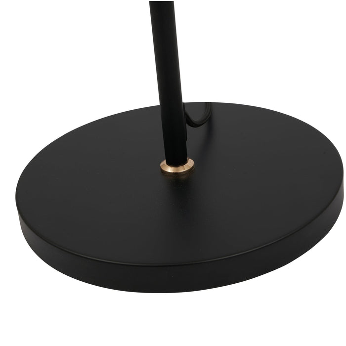 Ruma Smoke Glass Ball and Black Metal Floor Lamp | Lighting | Rūma