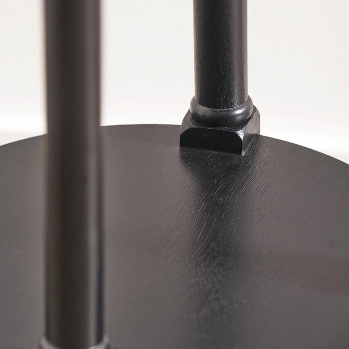 Cleveland Black Wood Round Accent Table