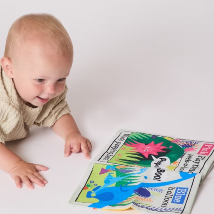 Crinkle Cloth Book - Rainbow Dinosaurs