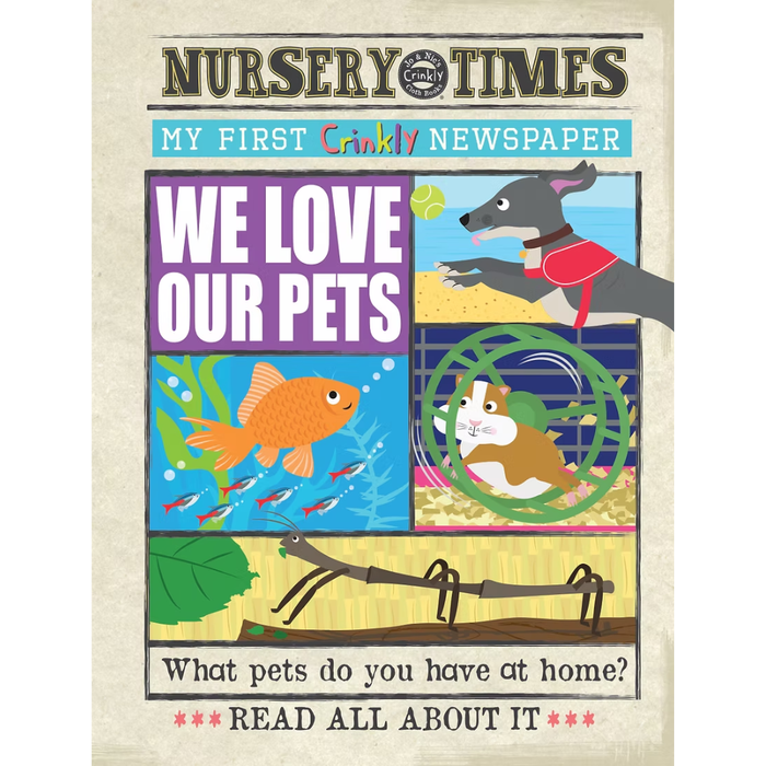Crinkle Cloth Book -We Love Our Pets