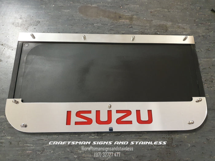 Custom Stainless Steel Mudflap Counterweights ISUZU