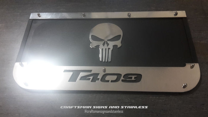 Custom Stainless Steel Mudflap Counterweights T409 PUNISHER