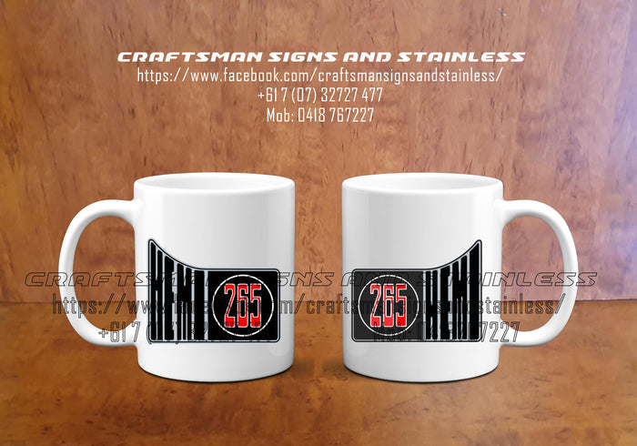 Custom white ceramic Coffee Mug Charger HEMI 265