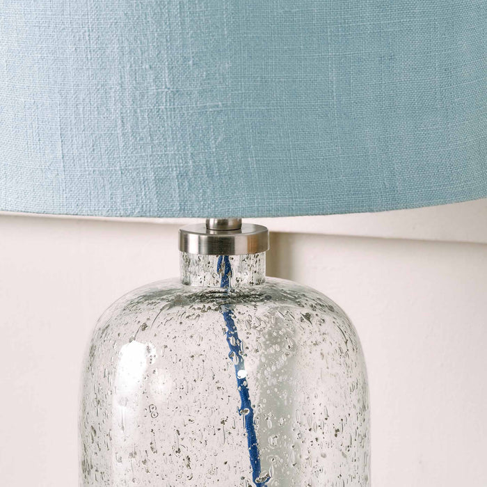 Designers Guild Clear Bubble Glass and Delft Table Lamp