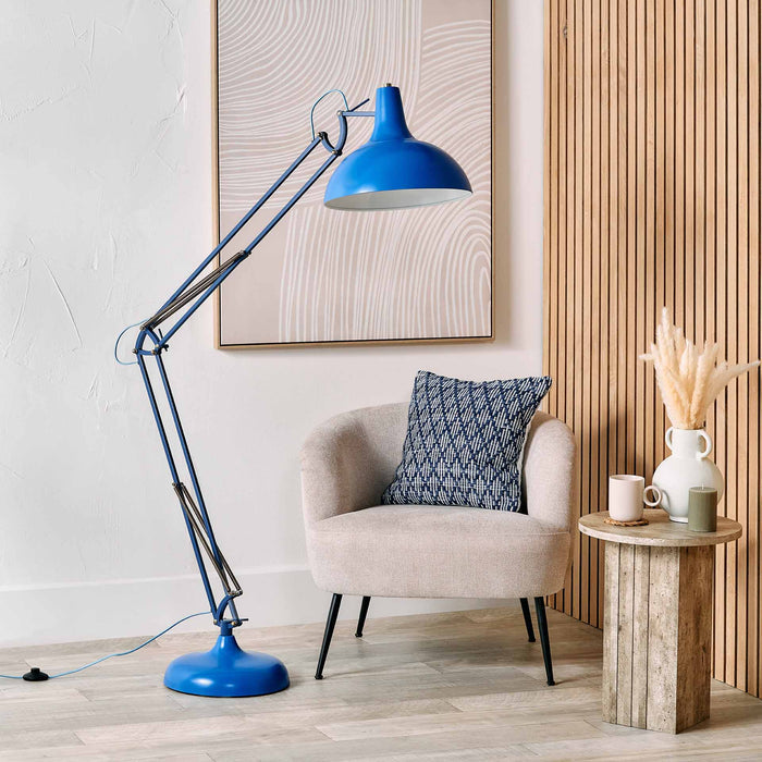 Designers Guild Tortona Cobalt Blue Task Floor Lamp