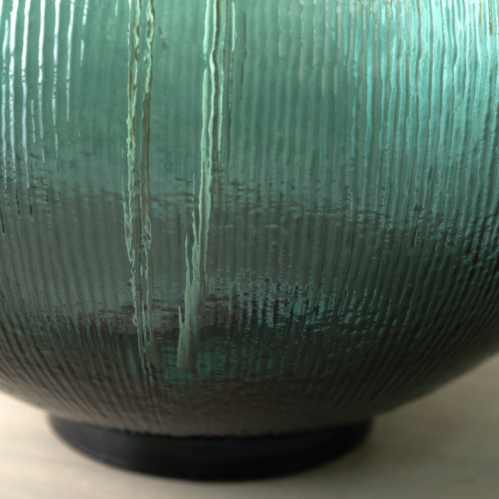 Diego Sea Green Round Recycled Glass Vase