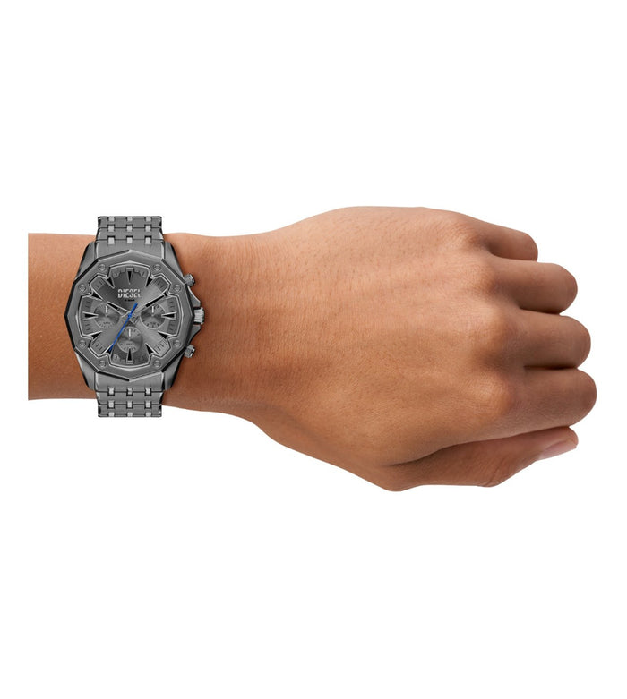 Diesel Quartz Grey Dial Chronograph Stainless Steel Men's Watch, DZ4708
