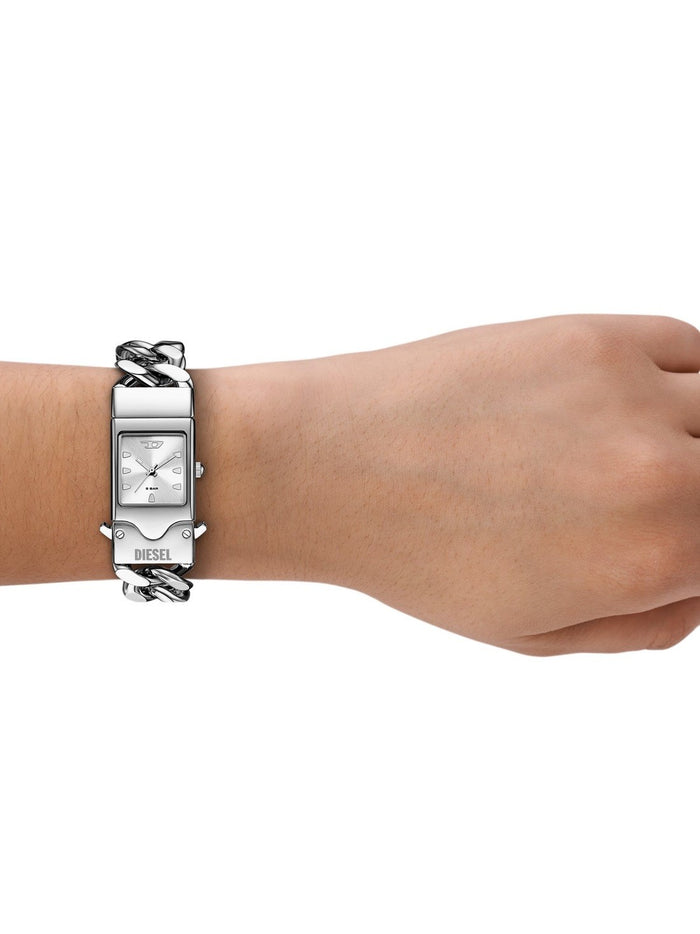 Diesel Quartz Silver Dial Analog Stainless Steel Women's Watch, DZ2225