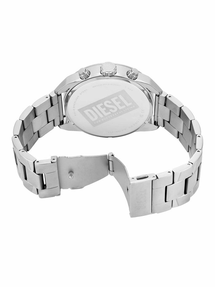 Diesel Quartz Silver Dial Chronograph Stainless Steel Men's Watch, DZ4677