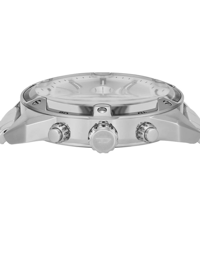 Diesel Quartz Silver Dial Chronograph Stainless Steel Men's Watch, DZ4677