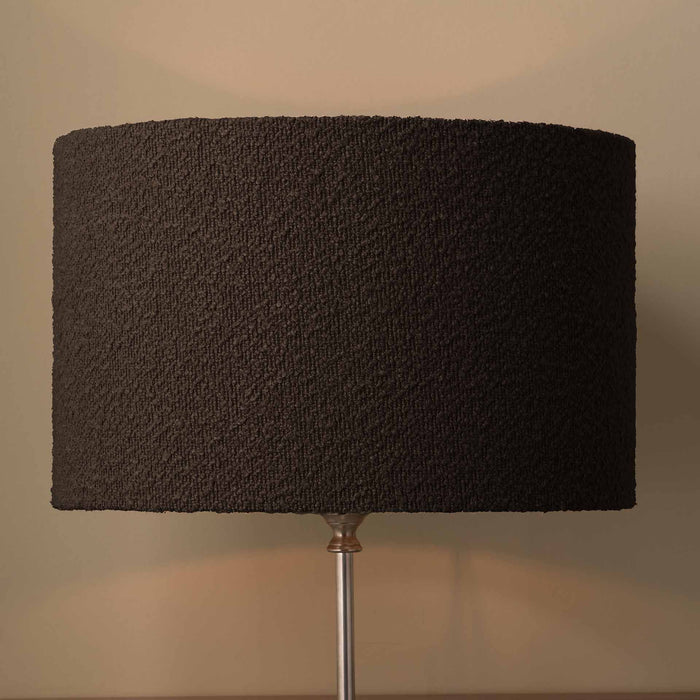 Eleonore Mocha Brown Boucle Cylinder Lampshade