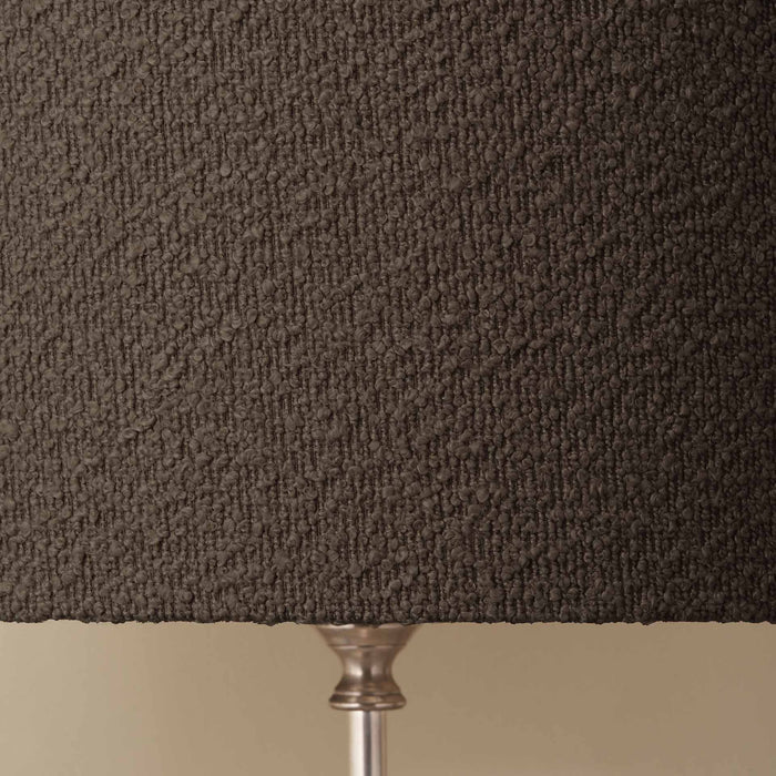 Eleonore Mocha Brown Boucle Cylinder Lampshade