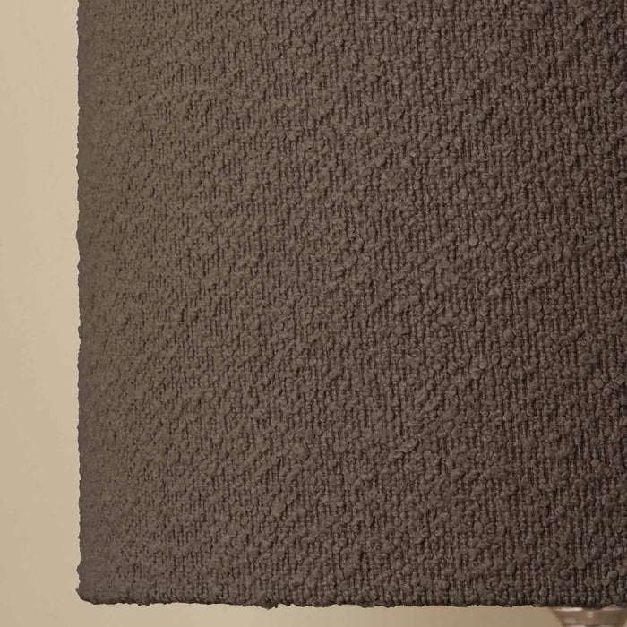 Eleonore Mocha Brown Boucle Cylinder Lampshade