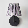 Elodie Lilac Ikat Patterned Gathered Tapered Lampshade