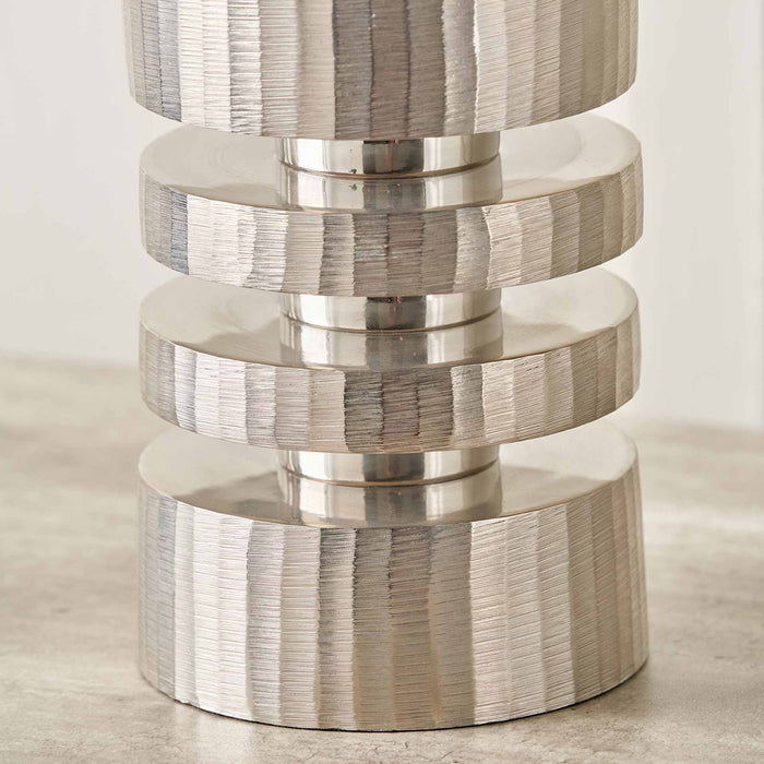 Emmett Silver Stacked Table Lamp Base
