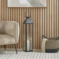 Ernsley Black Medium Tall Lantern