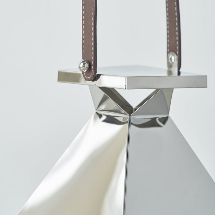 Ernsley Silver and Glass Medium Tall Lantern