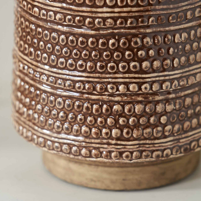 Evelina Dot Design Brown Glaze Tall Table Lamp Base