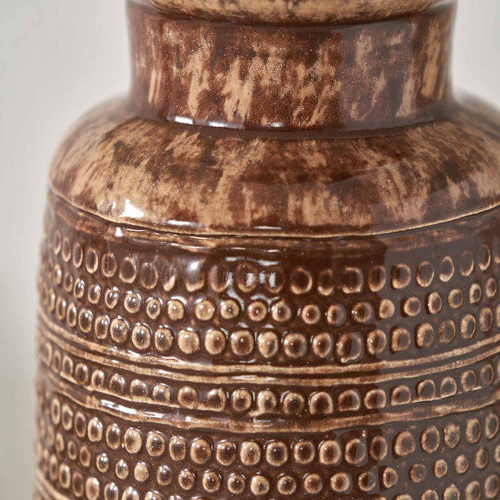Evelina Dot Design Brown Glaze Tall Table Lamp Base