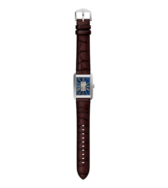 Fossil Automatic Blue Dial Analog Leather Men's Watch, ME3273
