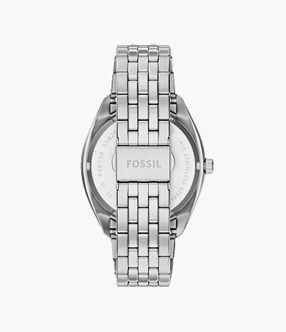 Fossil Campbell Three-Hand Day-Date Stainless Steel Men's Watch, FS6139