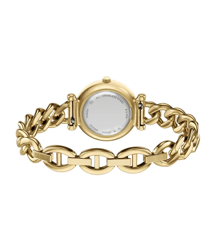 Fossil Carlie Mini Three-Hand Gold-Tone Stainless Steel Women's Watch, ES5440