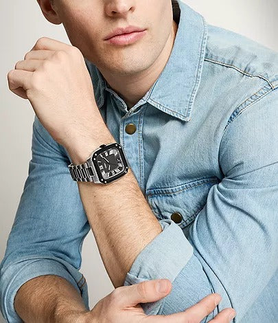 Fossil Crosby Three-Hand Date Stainless Steel Men's Watch, FS6122
