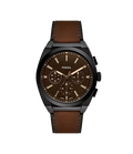 Fossil Everett Chronograph Brown Leather Men's Watch, FS6108