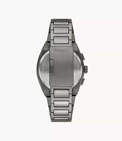 Fossil Everett Chronograph Smoke Stainless Steel Men's Watch, FS6107