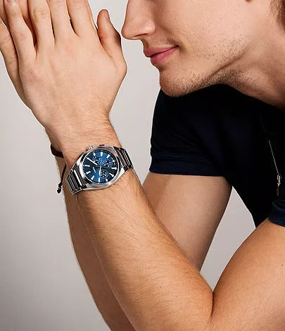 Fossil Everett Chronograph Stainless Steel Men's Watch, FS6104