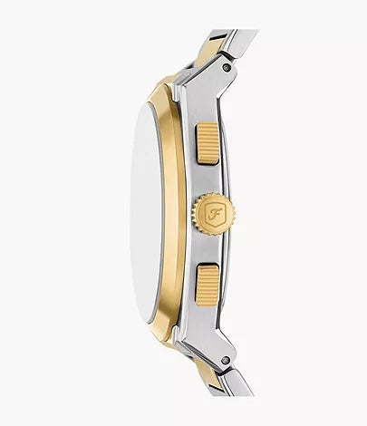 Fossil Everett Chronograph Two-Tone Stainless Steel Men's Watch, FS6106