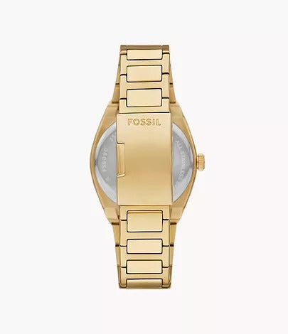 Fossil Everett Three-Hand Date Gold-Tone Stainless Steel Men's Watch, FS6090